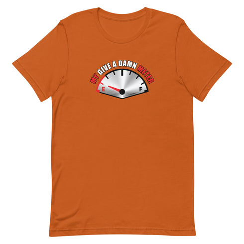 My Give A Damn Meter Short-sleeve unisex t-shirt - Mainstream Freedom